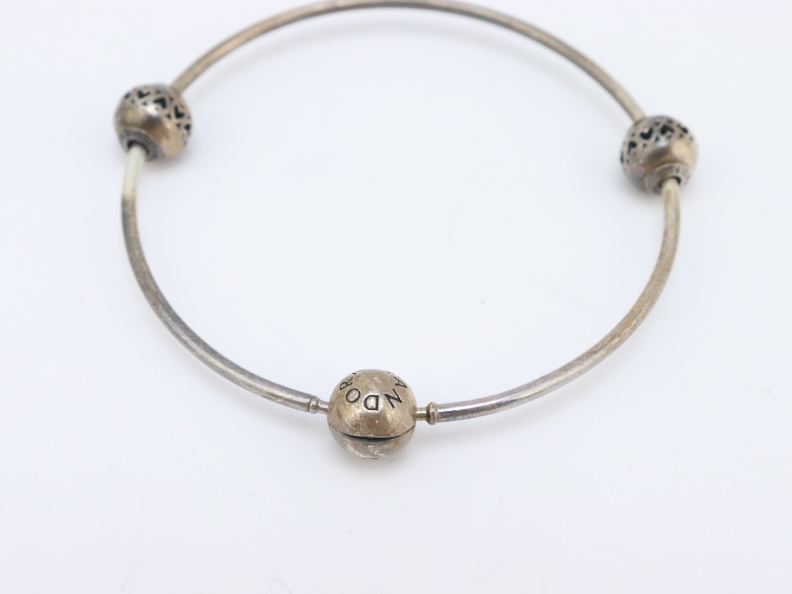 Pandora + OTHER 925 Sterling Silver Bangle Chain Charm Bracelet Lot 43 grams Bag