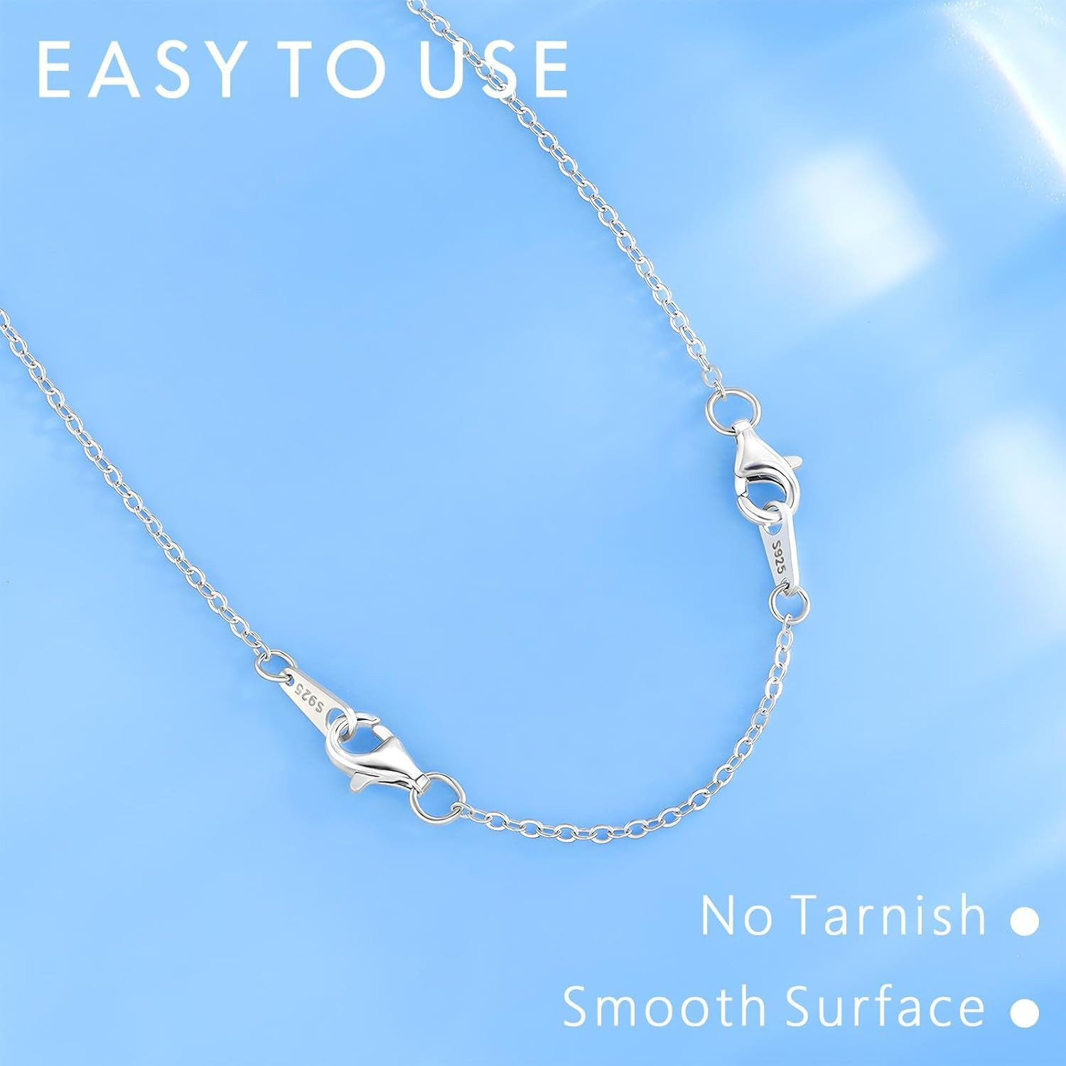 VANBARIS Sterling Silver Necklace Extenders for Women Silver Chain Extension Bra