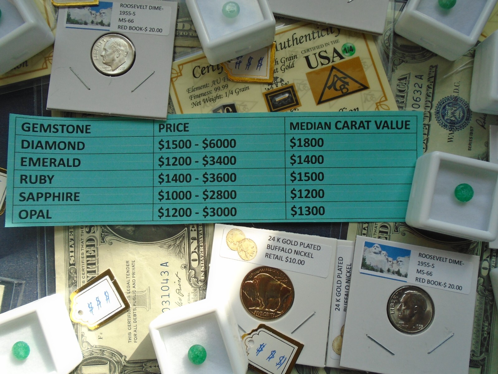 Estate lot Sale US Coins ~ SILVER~GOLD, COINS, EMERALDS- 5 PC. LOTS-INVEST NOW