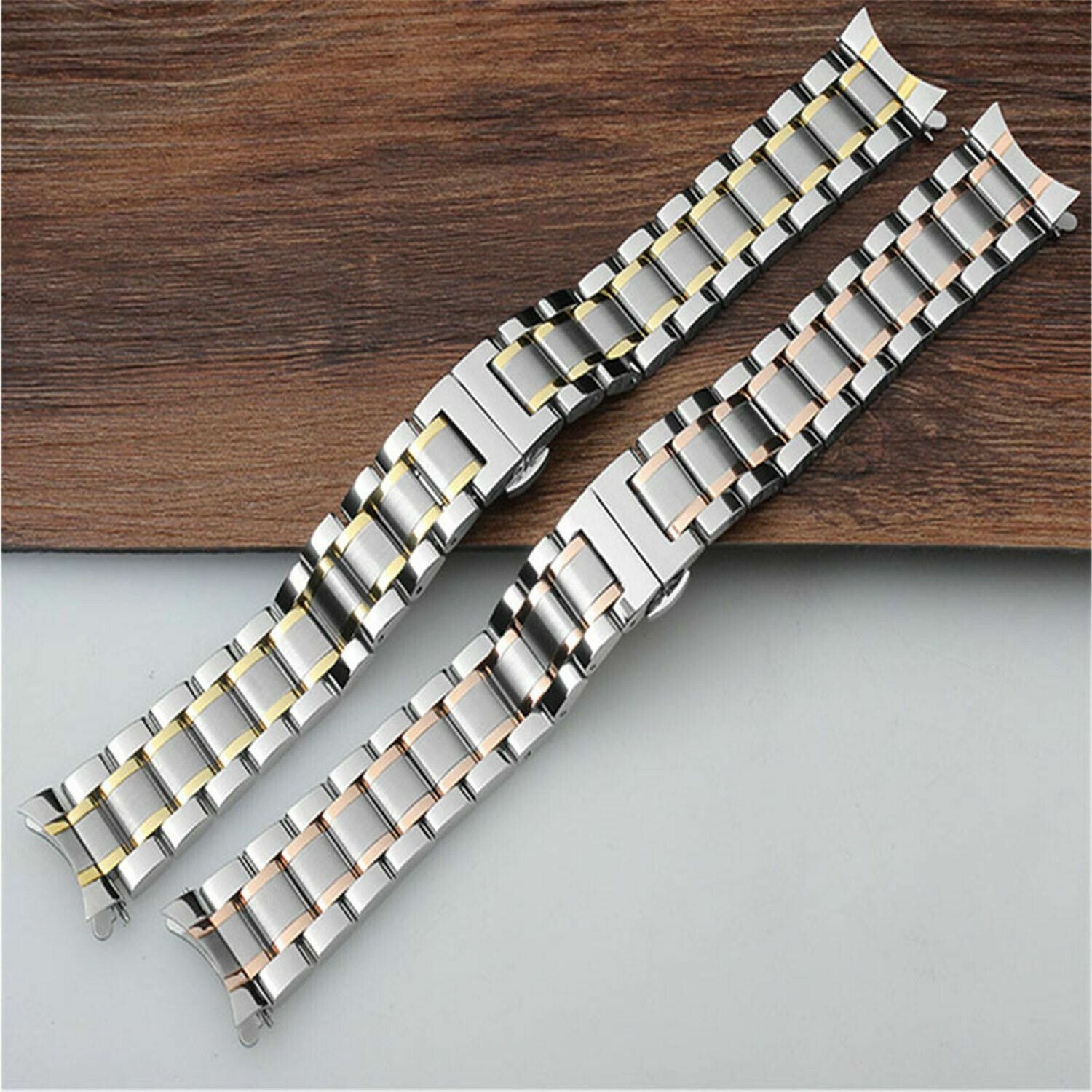 12mm 15 16 17 18 19 20 21 22 23 24mm Curved End Watch Band Stainless Steel Strap