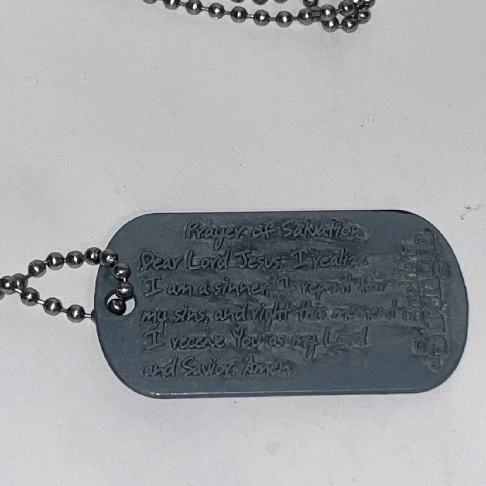 Military Dog Tag Custom Stamped Debossed On Vintage WW2 Not Engraved Or Embossed