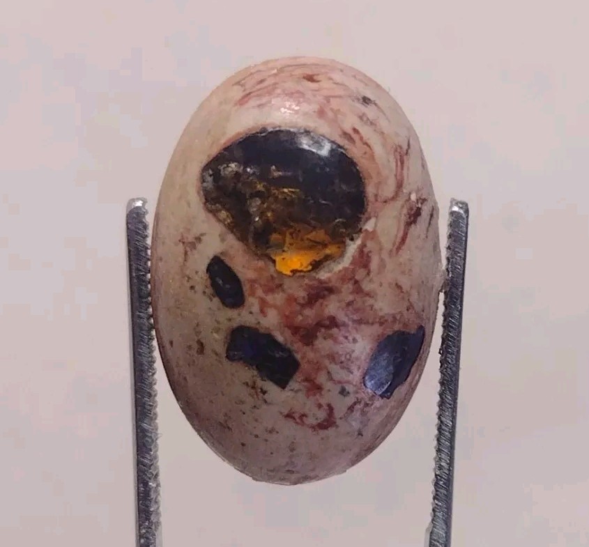 13.0 Ct. Mexican Cantera Fire Opal Stone, Oval, 19x12x6mm.