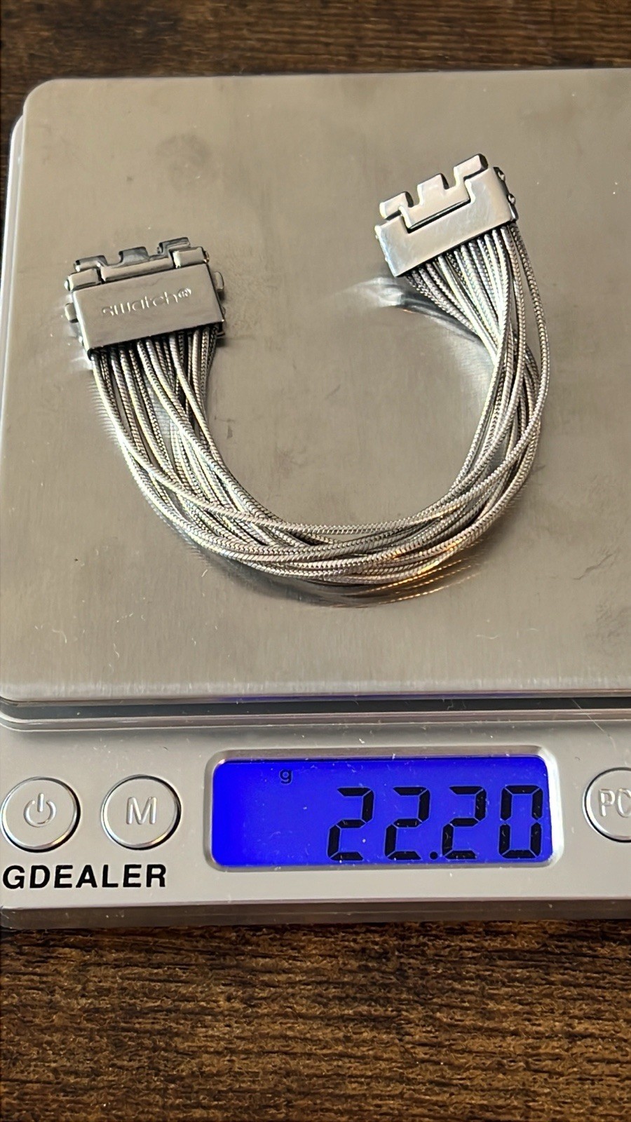 Rare Swatch Watch Strap Band 2001 Meshstream Skin Sterling Silver SFK132 925