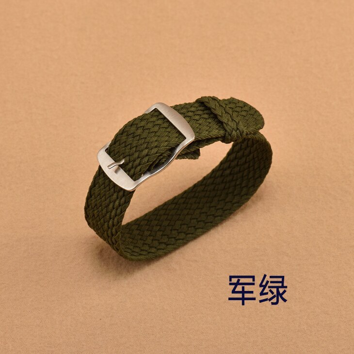 No-hole PL Nylon Watch Band 14mm 16mm 18mm 20mm 22mm Weave Fabric Strap Bracelet