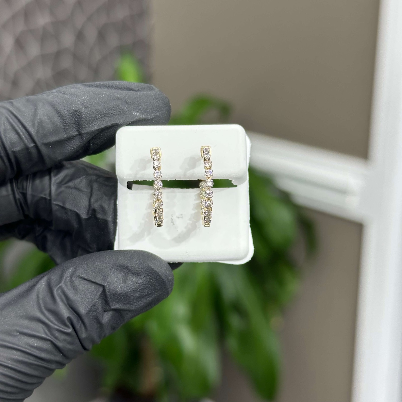 10k Gold Earrings 0.50 Natural Diamonds Earrings For Women