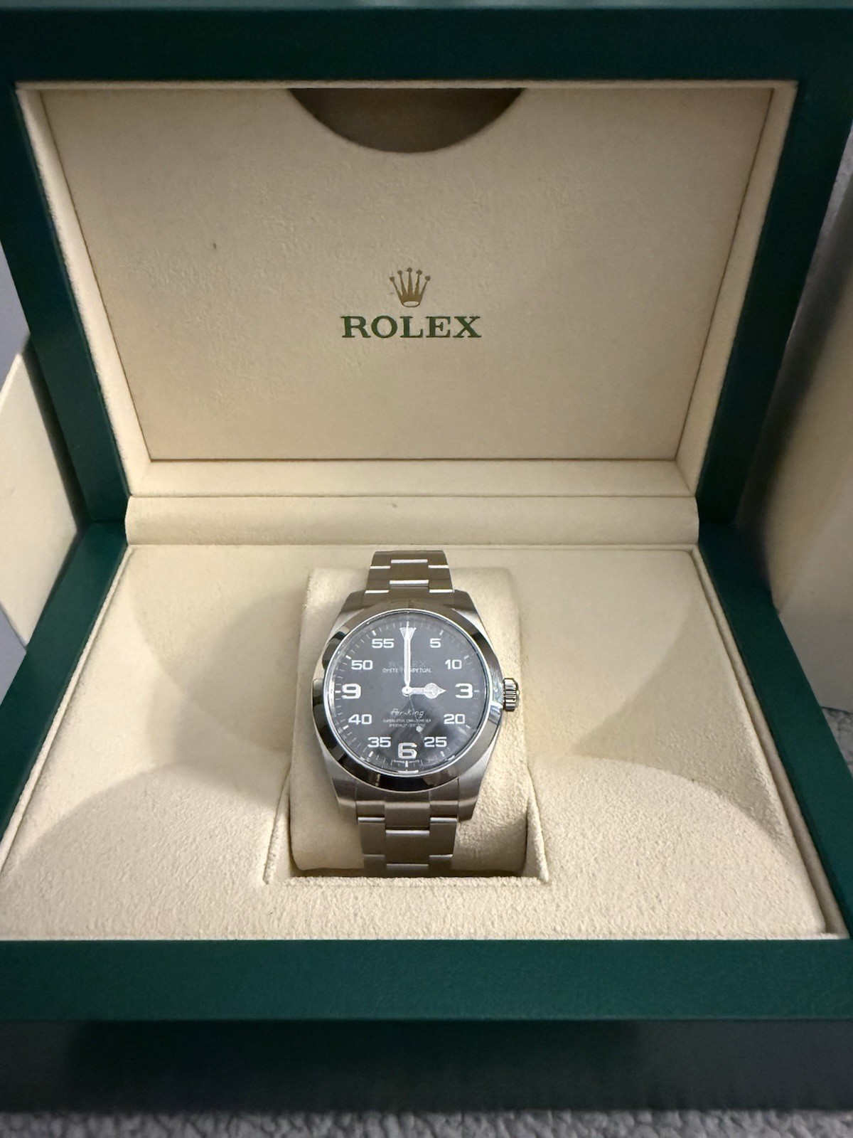 Rolex Air-King 116900 Silver Oyster Bracelet with Silver Bezel 2018 With B/P
