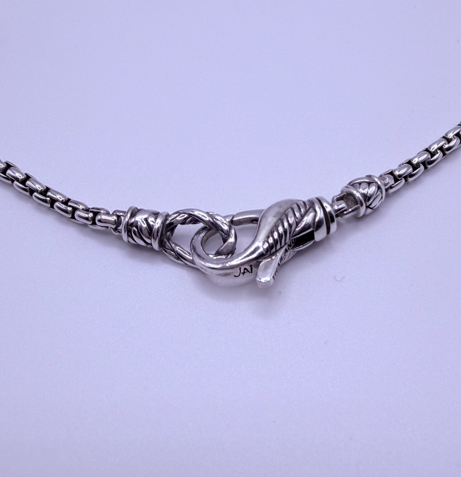 🌷JAI BY JOHN HARDY STERLING 2.7 SILVER BOX CHAIN 36”