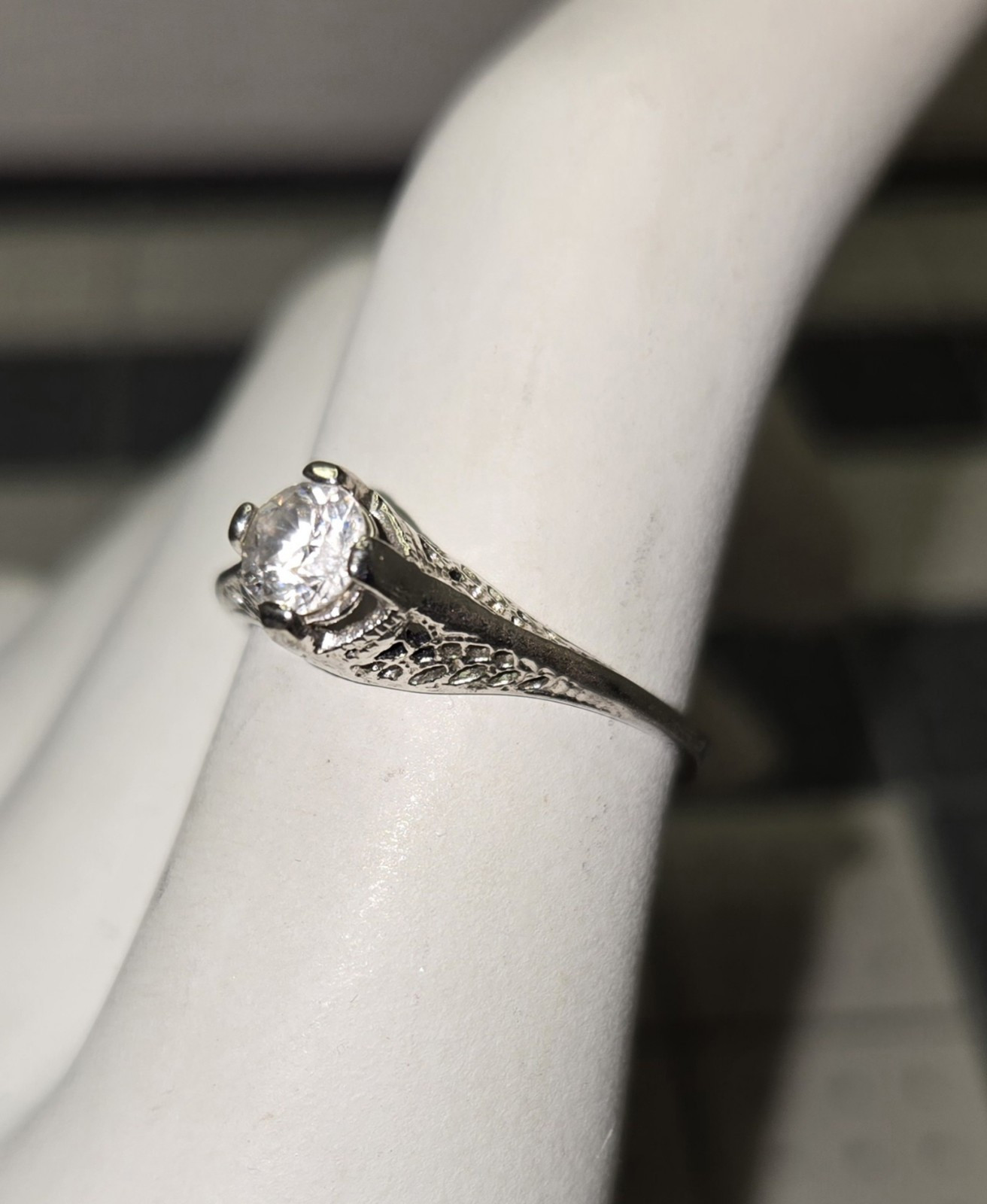 Vintage CZ 9.75 Ring ESPO CZ 14K GE Gold Electroplate Joseph ESPOSITO Pretty