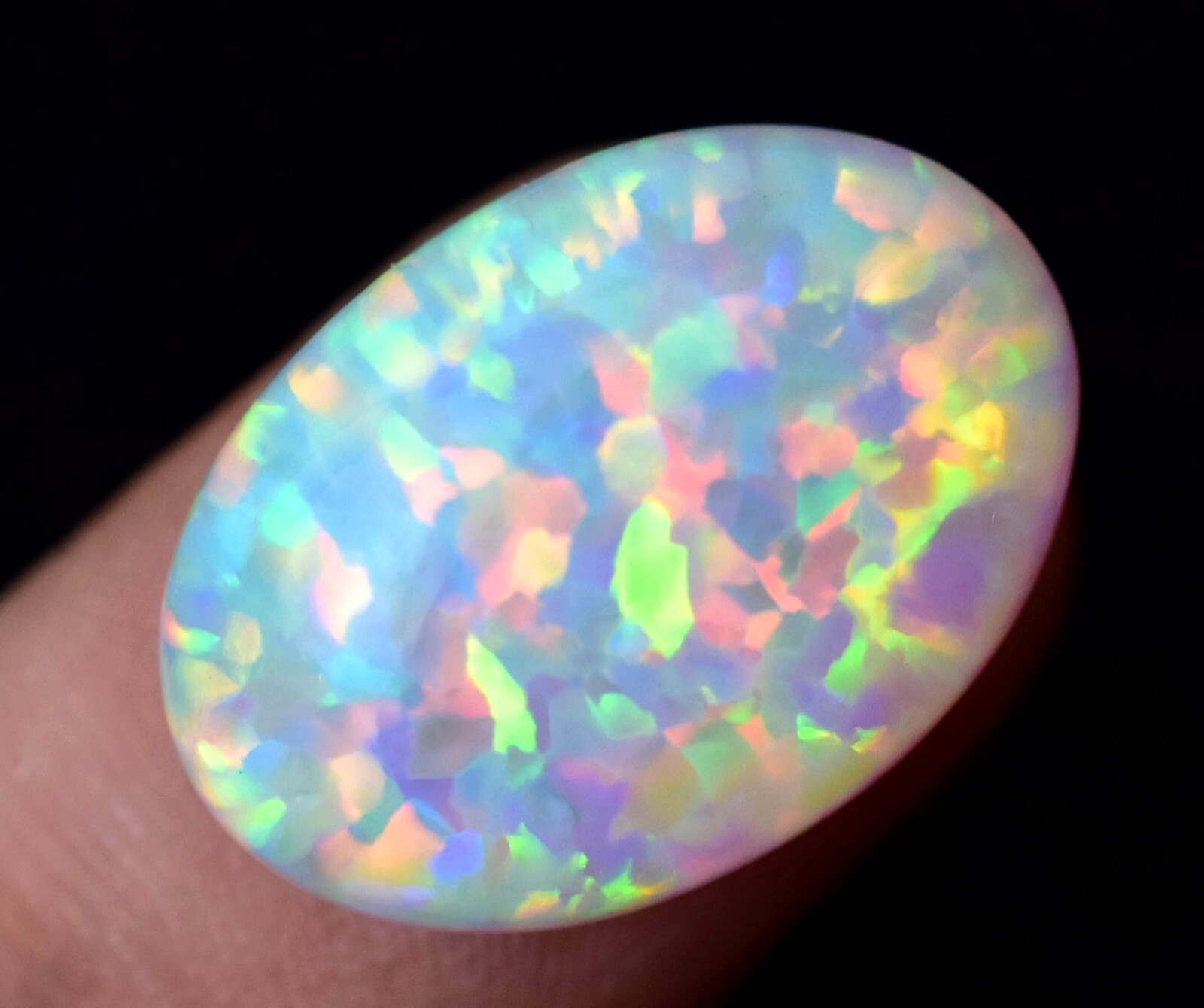 Natural Ethiopian Fire Opal 11.70 CT Certified Play Of Color 19 X 13 MM Gemstone