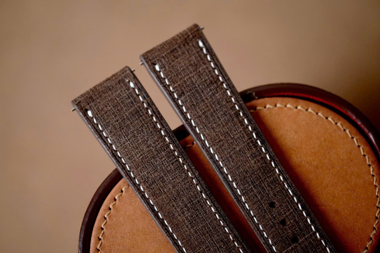 Handmade Mocha brown Babele watch strap watch band size 21/18 (or any size)