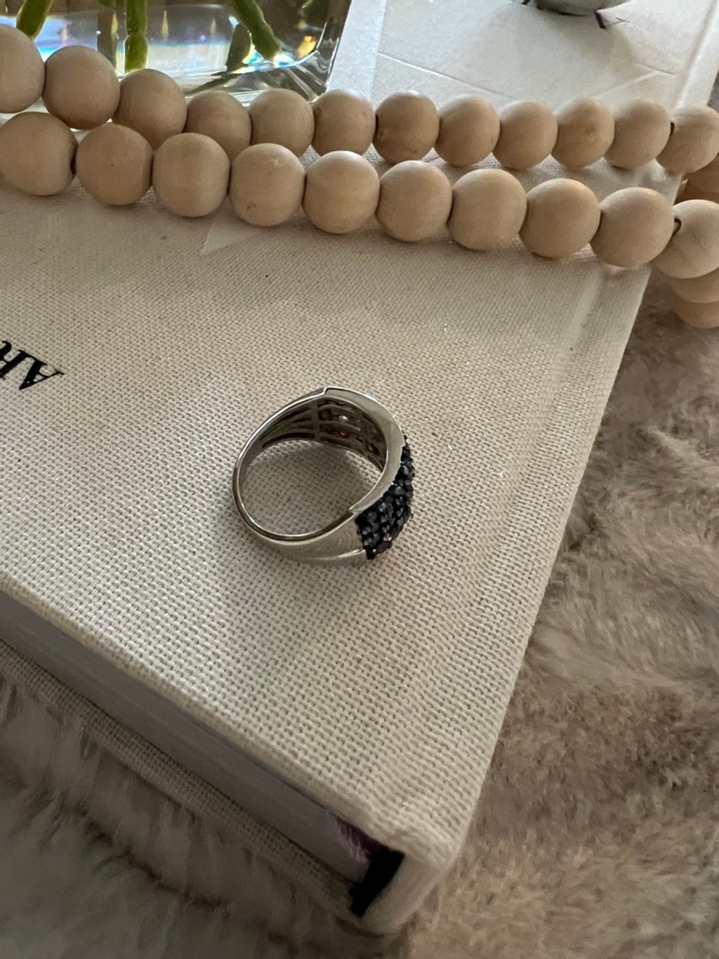 New Bella Luce Silver, Red & Blue Flag Ring 10