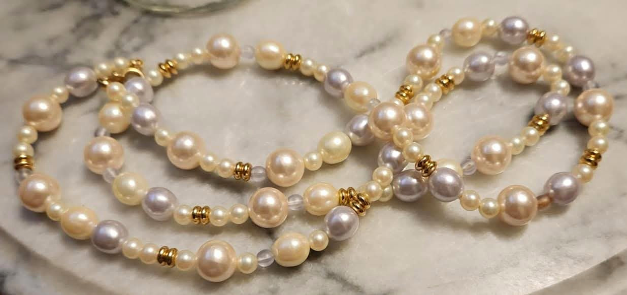 TRIFARI FAUX PEARL VINTAGE NECKLACE