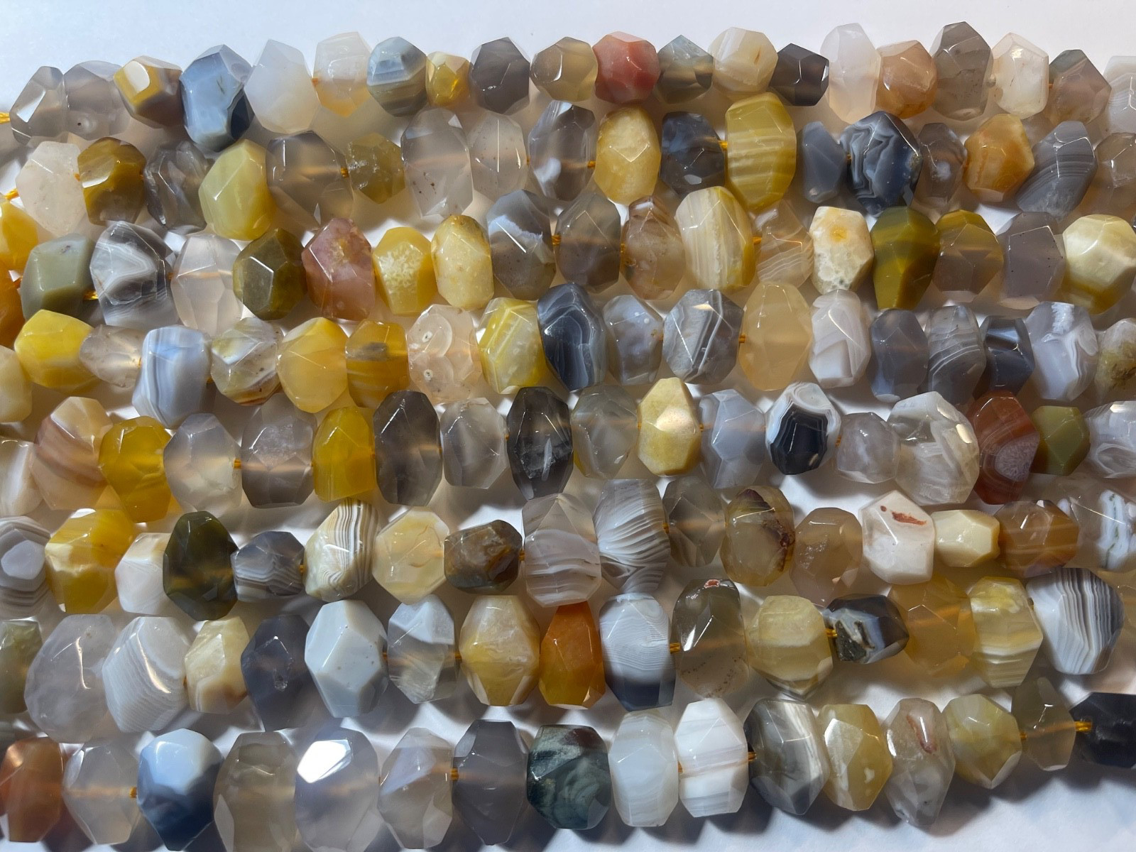 BEAUTIFUL 15″ STRAND FACETED MIXED AGATE NUGGETS 18X13 MM BELOW WHOLESALE!!!