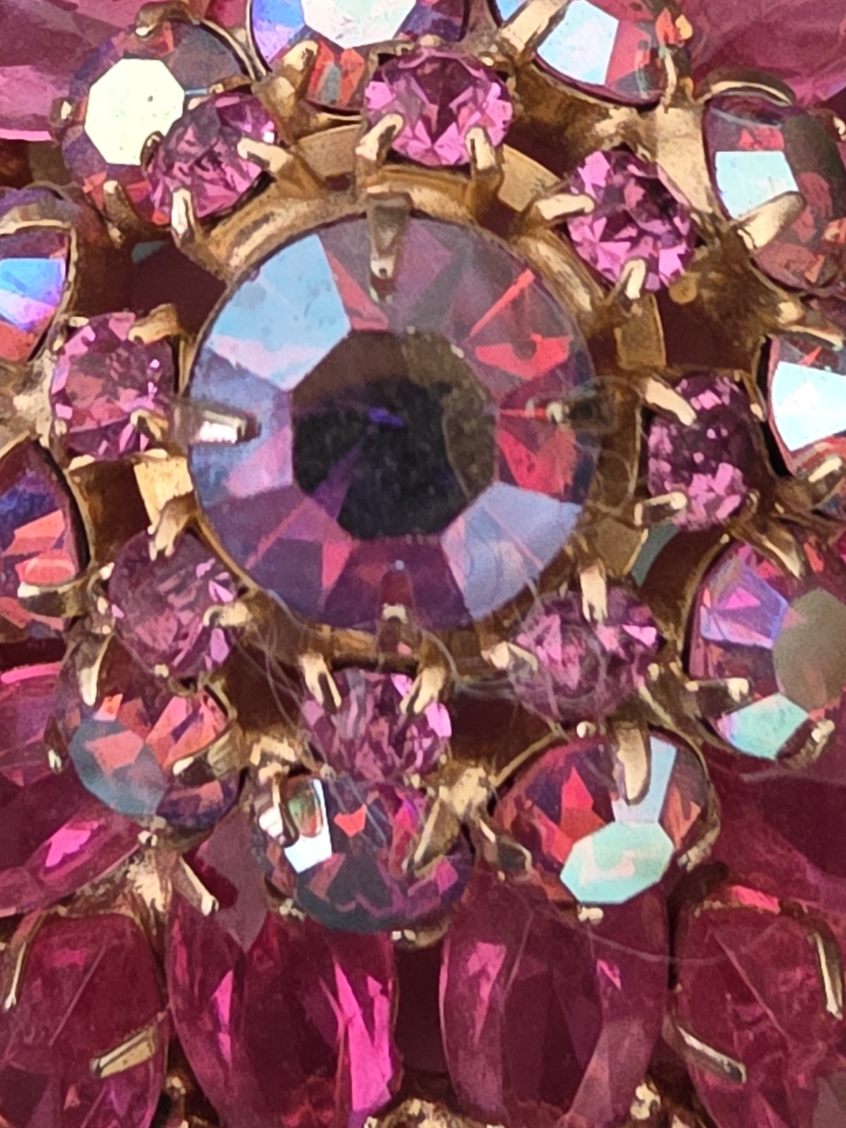 Vintage Pink 50s/60s 3-D Star Brooch