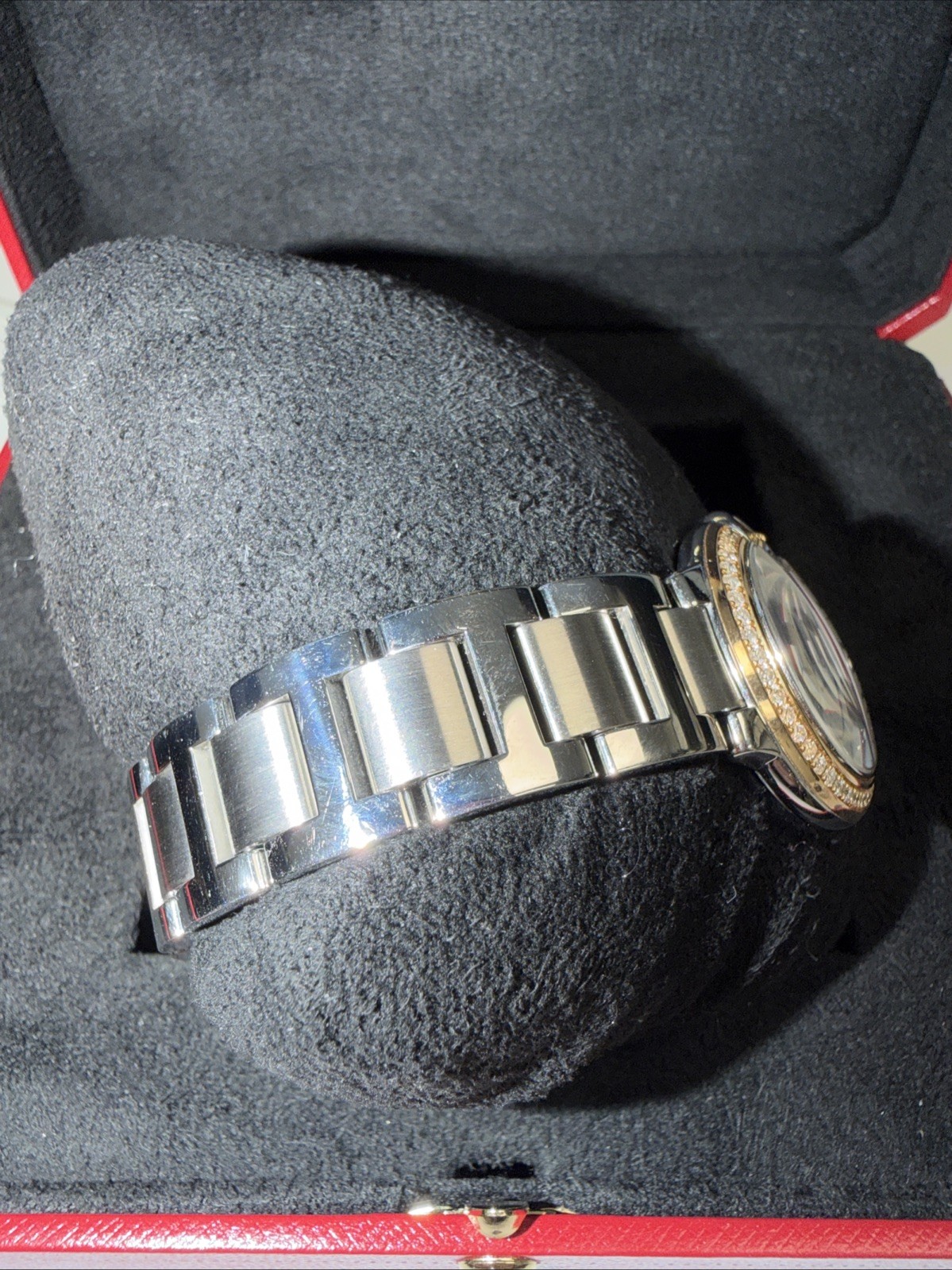 Cartier Ballon Bleu Steel/Rose Gold Diamond Ladies 28mm Watch WE902079