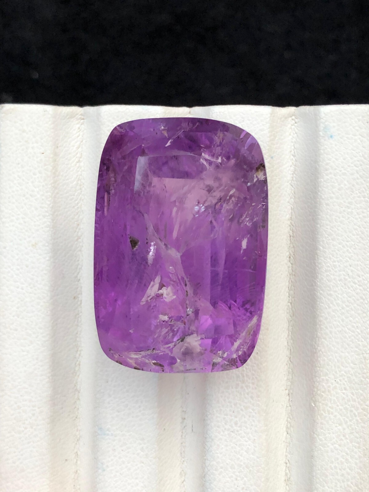 99.20 Ct Natural cut amethyst Emerald shape loose gemstone from Afghanistan.