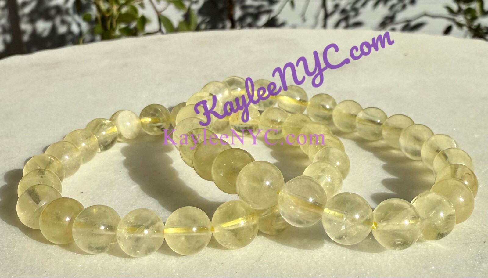 Wholesale Lot 6 Pcs Natural Lemon Quartz 8mm 7.5”Crystal Stretch Bracelet
