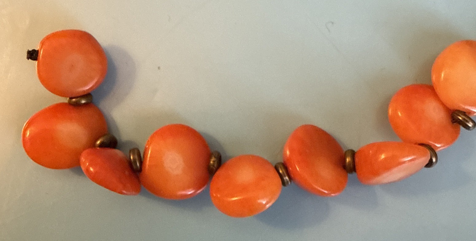 Nature Bijoux Handcrafted Genuine Stones Shells Necklace 24”France
