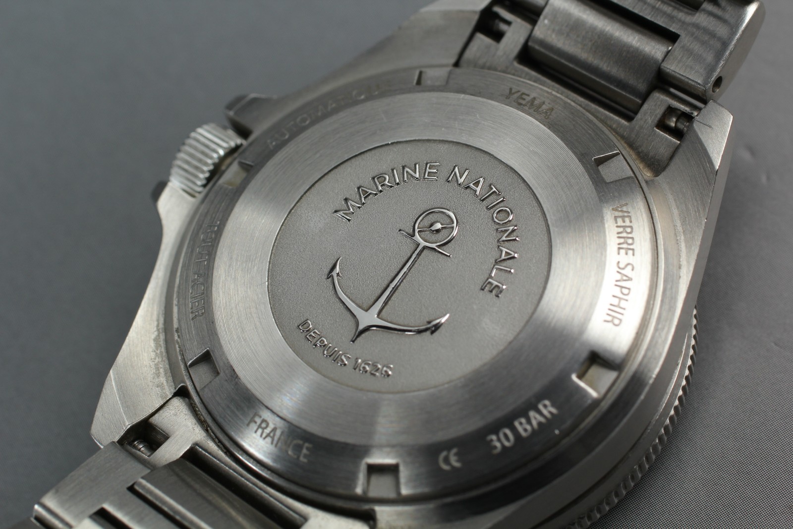 [w/Box, Paper ] YEMA Navy Graph Marine National GMT YNAV23MN-AMS Auto Date Watch