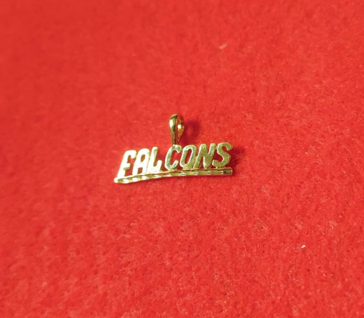 ATLANTA FALCONS SPORTS TEAM 14KT GOLD PLATED CHARM WITH 20″ ROPE CHAIN NECKLACE