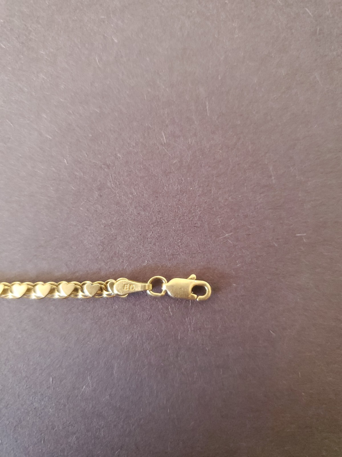 ED Marshall, 14k Gold Mini Hearts 8in Bracelet 3.2grams