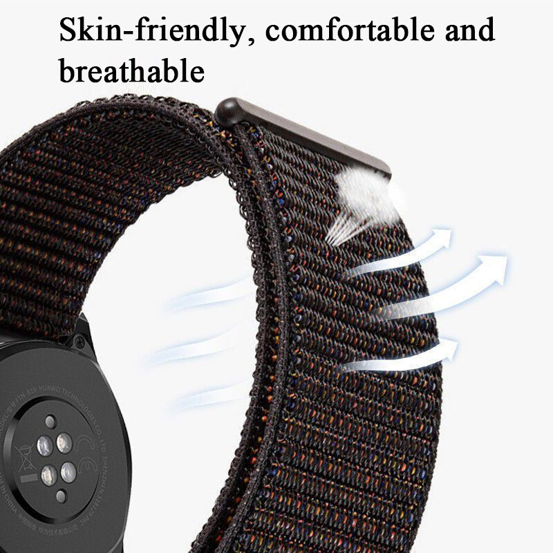 2PCS Nylon Loop Woven Watch Strap Replacement For Smart Watch Bracelet Band