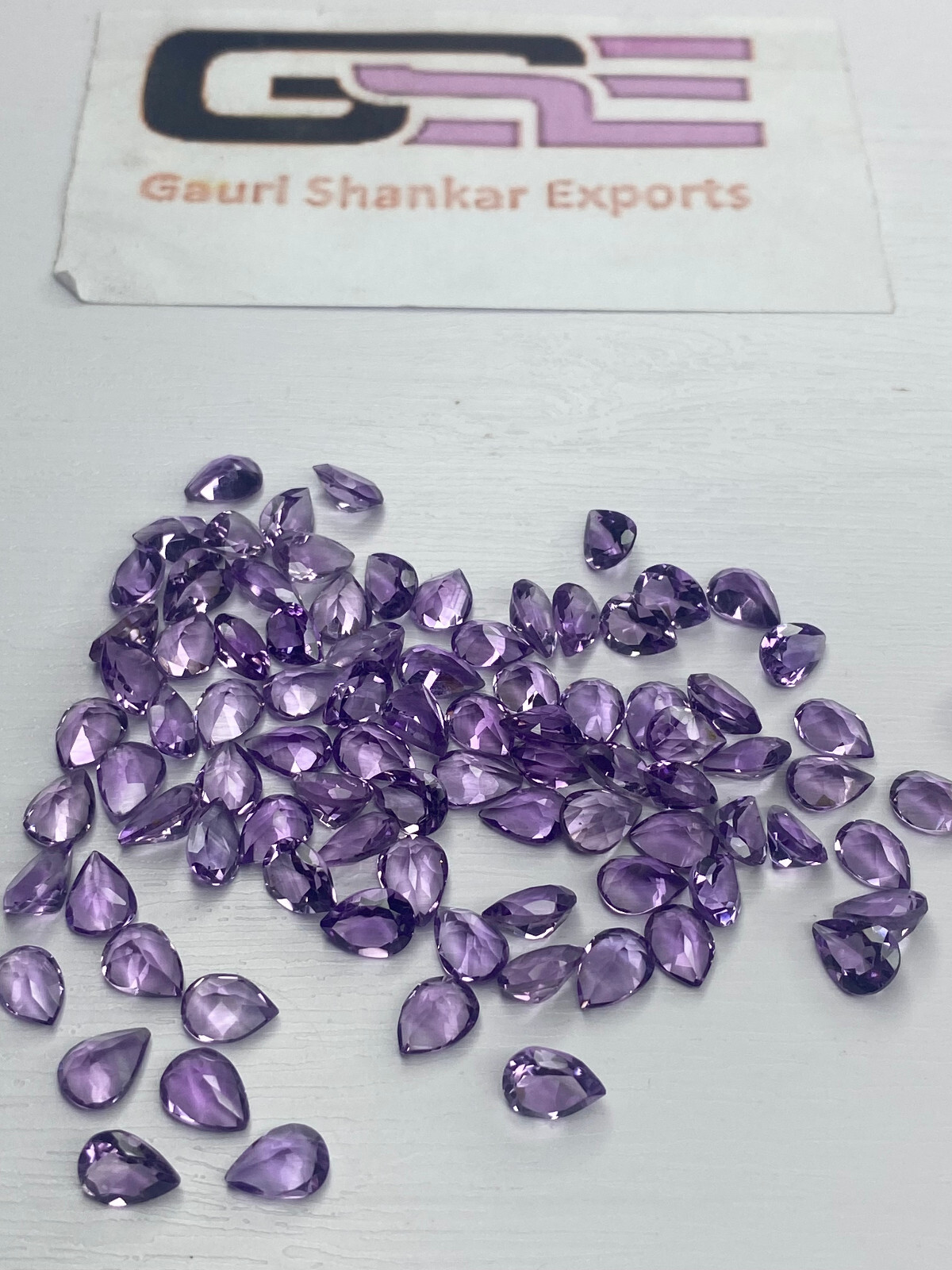 Brazil Amethyst Faceted Pear Cut Loose Gemstone 6×4 mm TO 15x10mm Natural DG