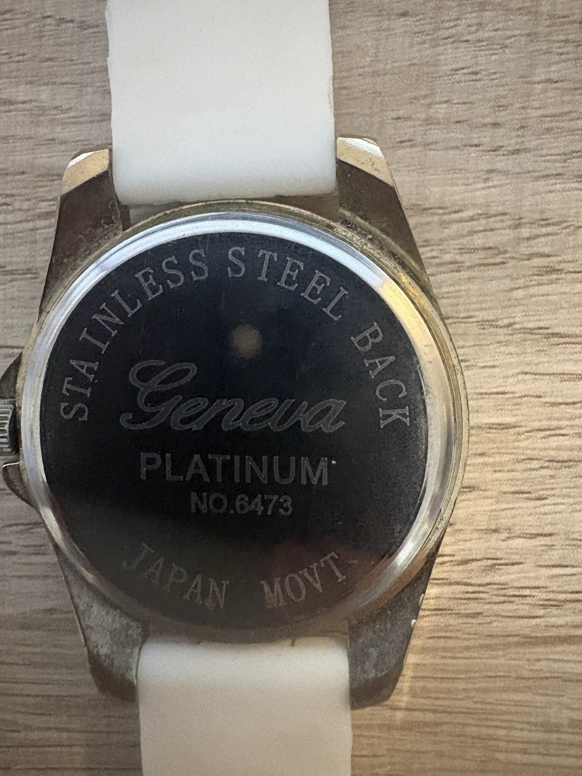 Geneva Platinum Women’s Analog Quartz Watch White Silicone Strap Gold Tone
