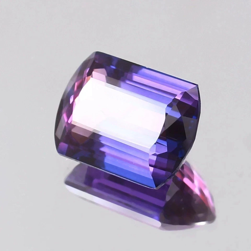 Natural Purple Tanzanite 40.85 Ct Fancy Cut Certified Loose Gemstone + Free Gift