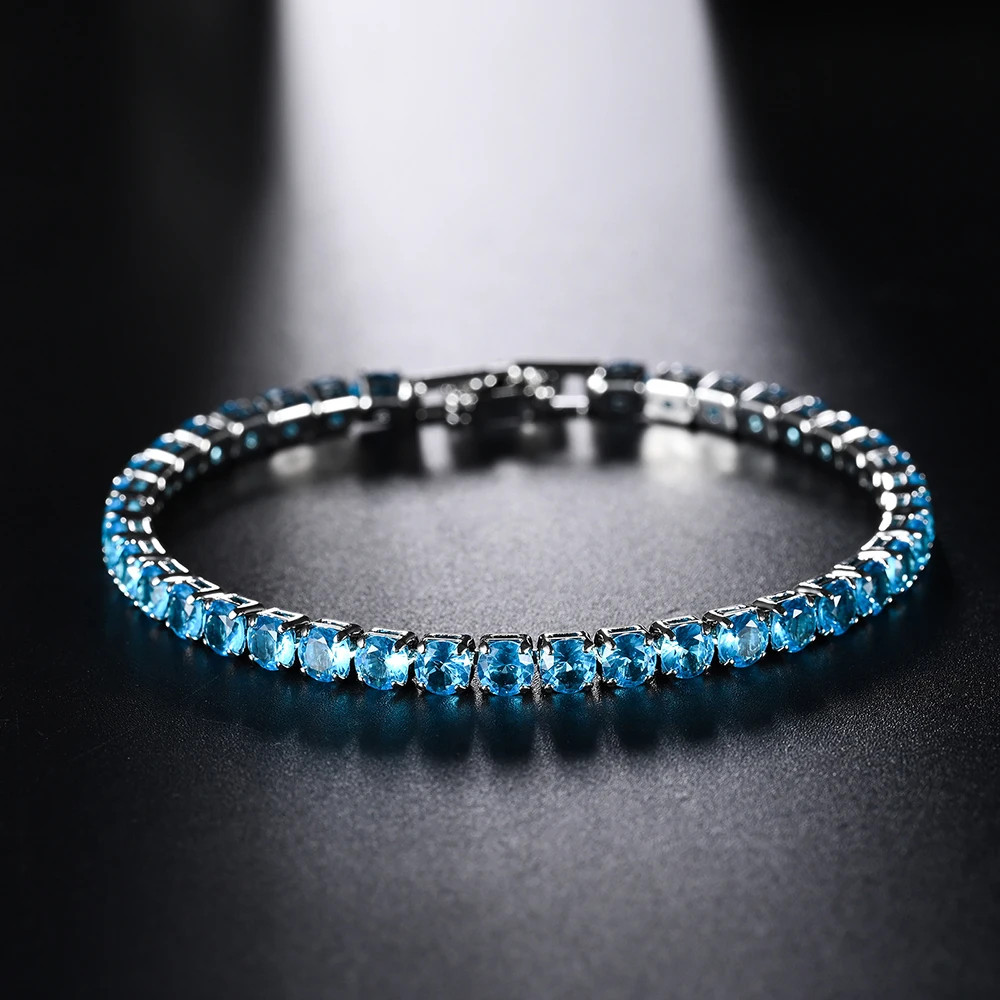 4Mm Micro-Inlaid Zircon Tennis Bracelet for Women 2025 New Men Bracelet Homme Je