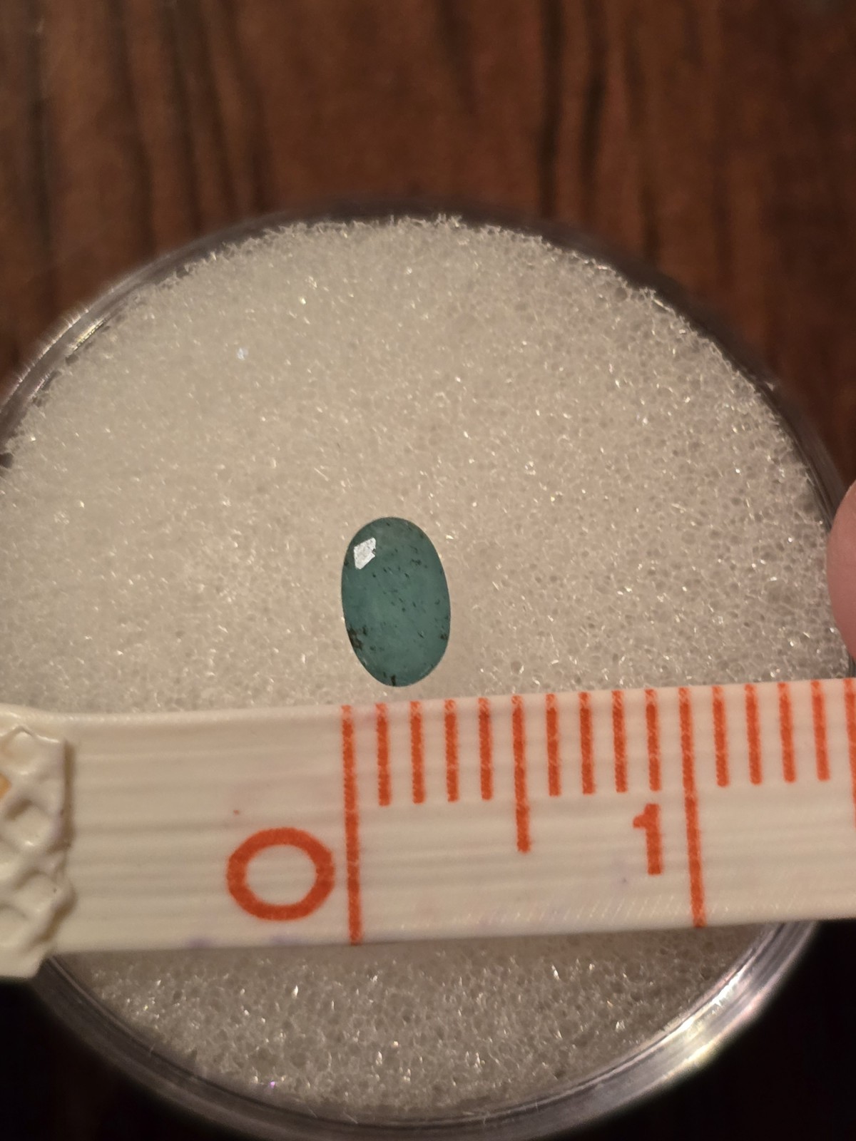 1pc Zambian Emeralds Oval Cut 3x5mm. Somewhat Included, Good Color