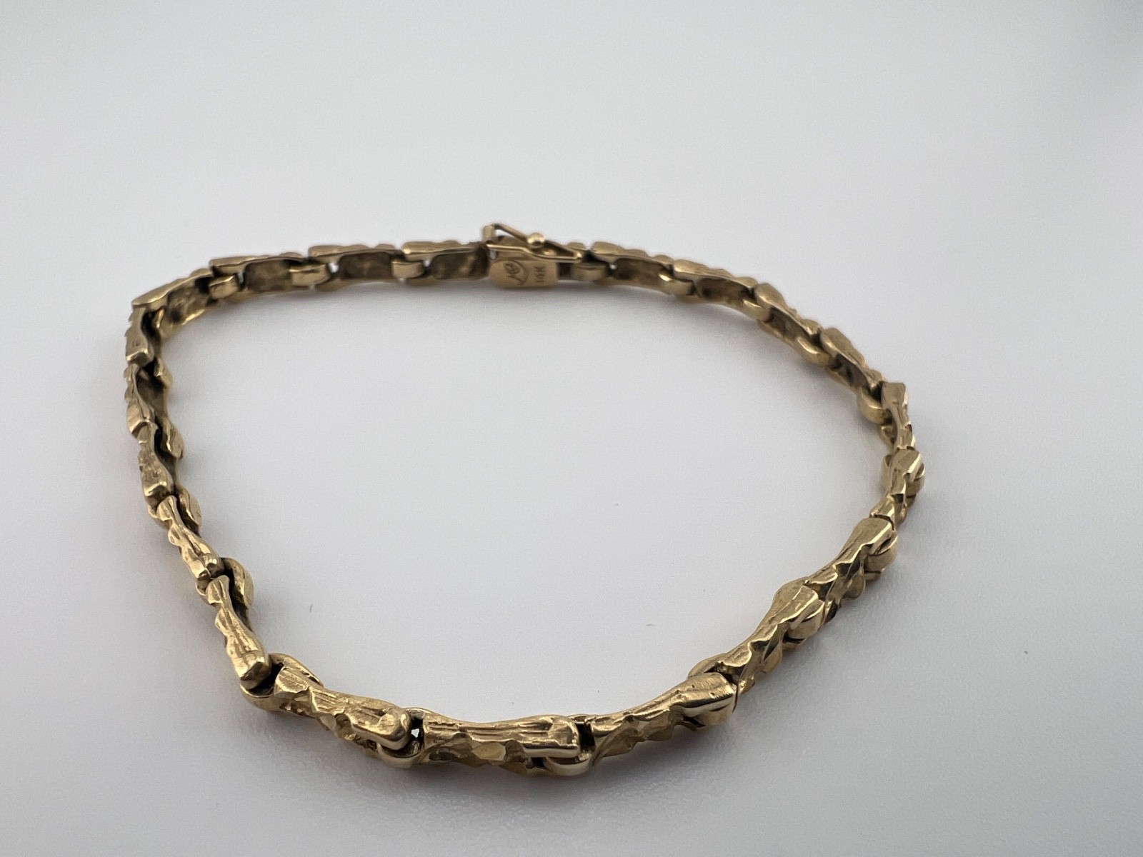 Late 1970’s 14K Gold Nugget Style Bracelet by Michael Anthony Paolombizio