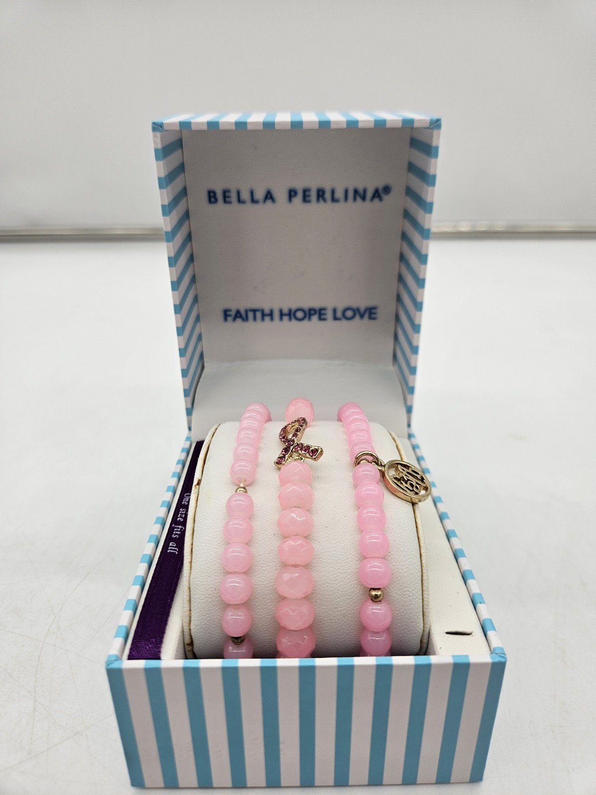 Bella Perlina I Faith Hope Love set of three 3 Bracelets