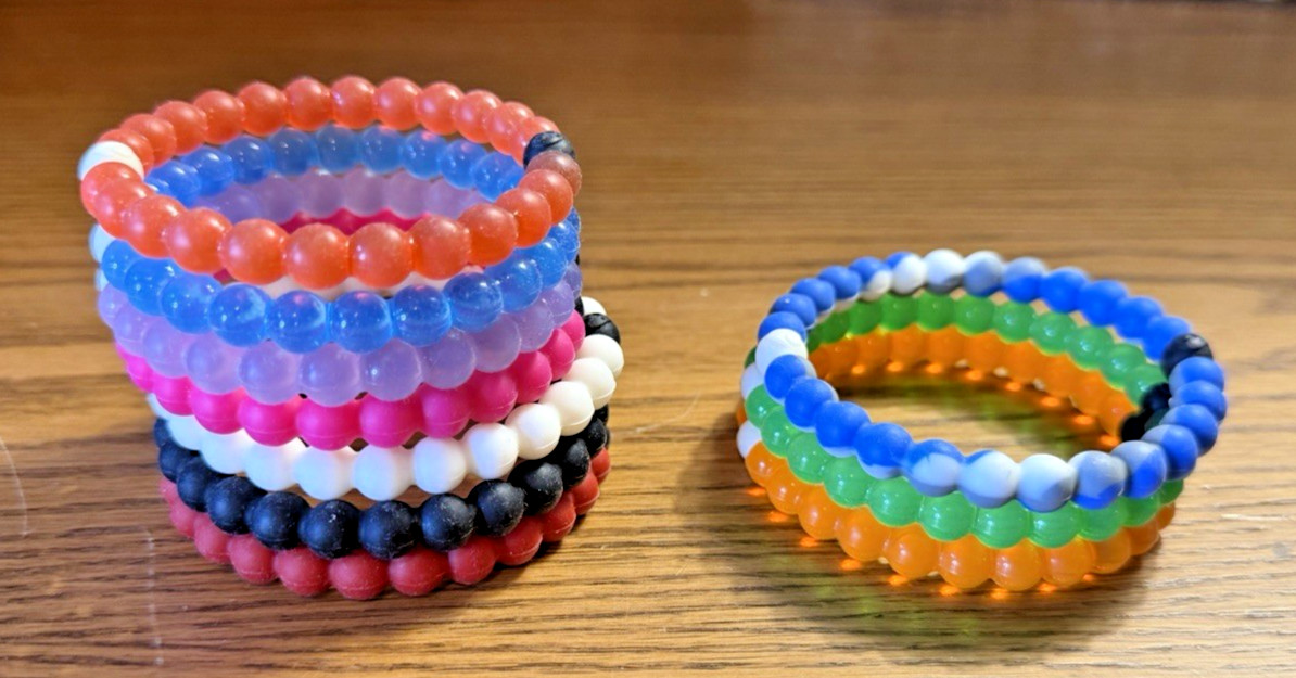 LOT OF TEN (10) LOKAI Silicone Bracelets Assortment of Colors and Sizes