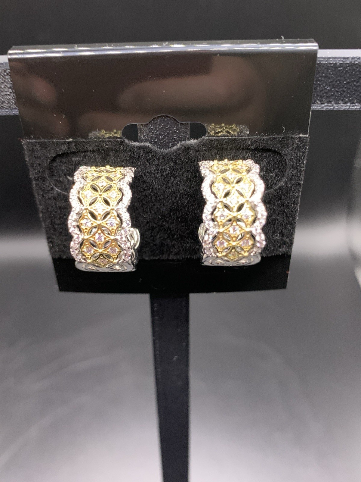 Two Tone 18k Gold Filled Earrings