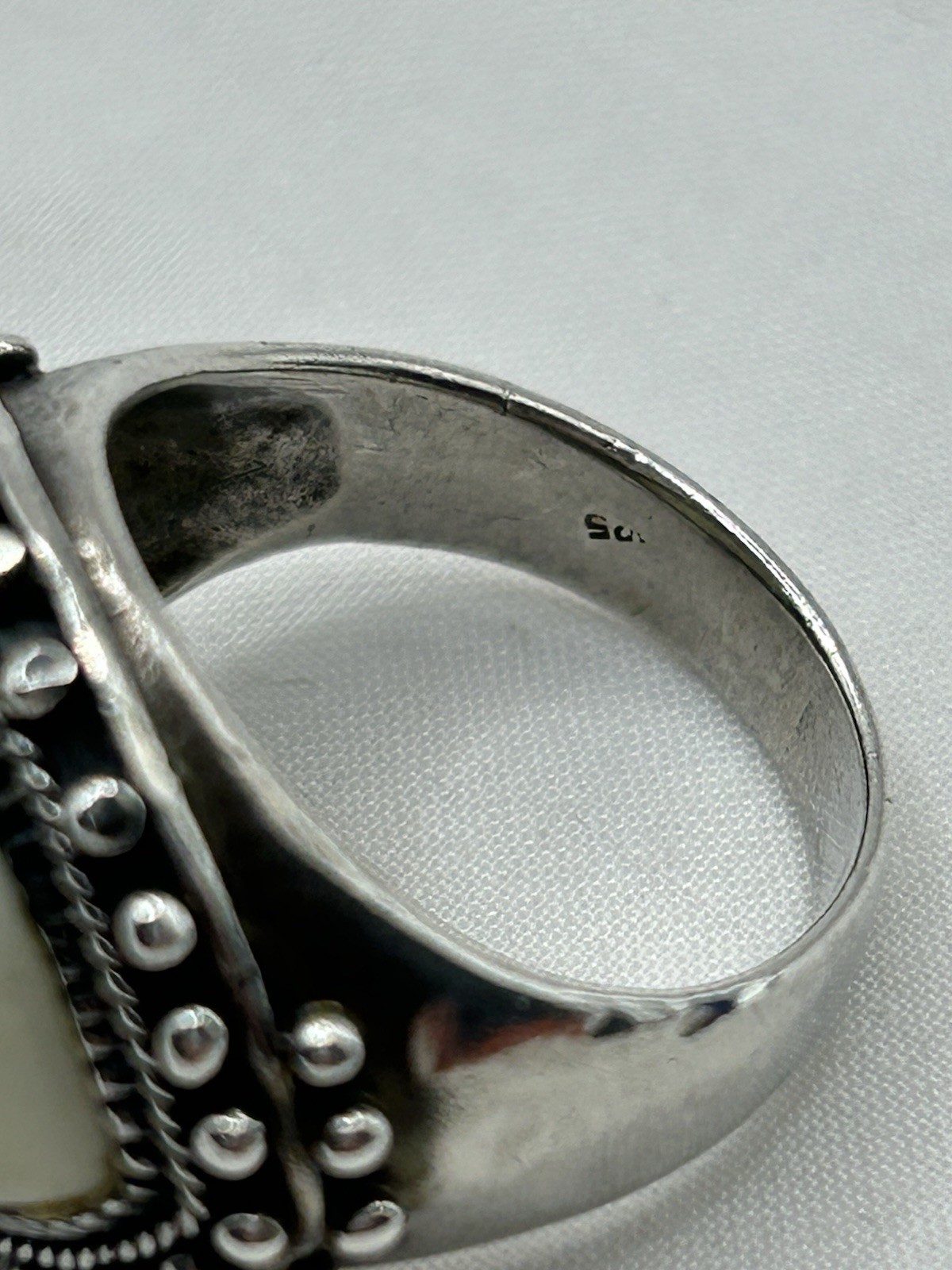 VTG Sterling Silver Human Eye Eyeball Men’s Pinky Ring Size 7.75 8.8 grams