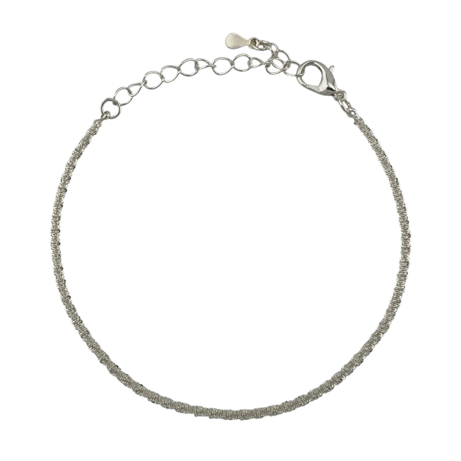 Silver Sparkle Adjustable Chain Link Bracelet