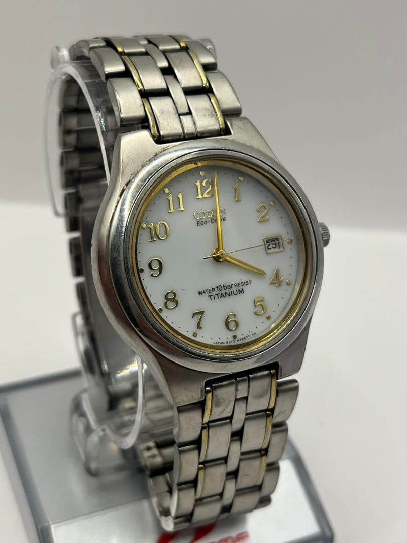 [Junk] Citizen Eco-Drive Titanium Solar B810 Made in Japan