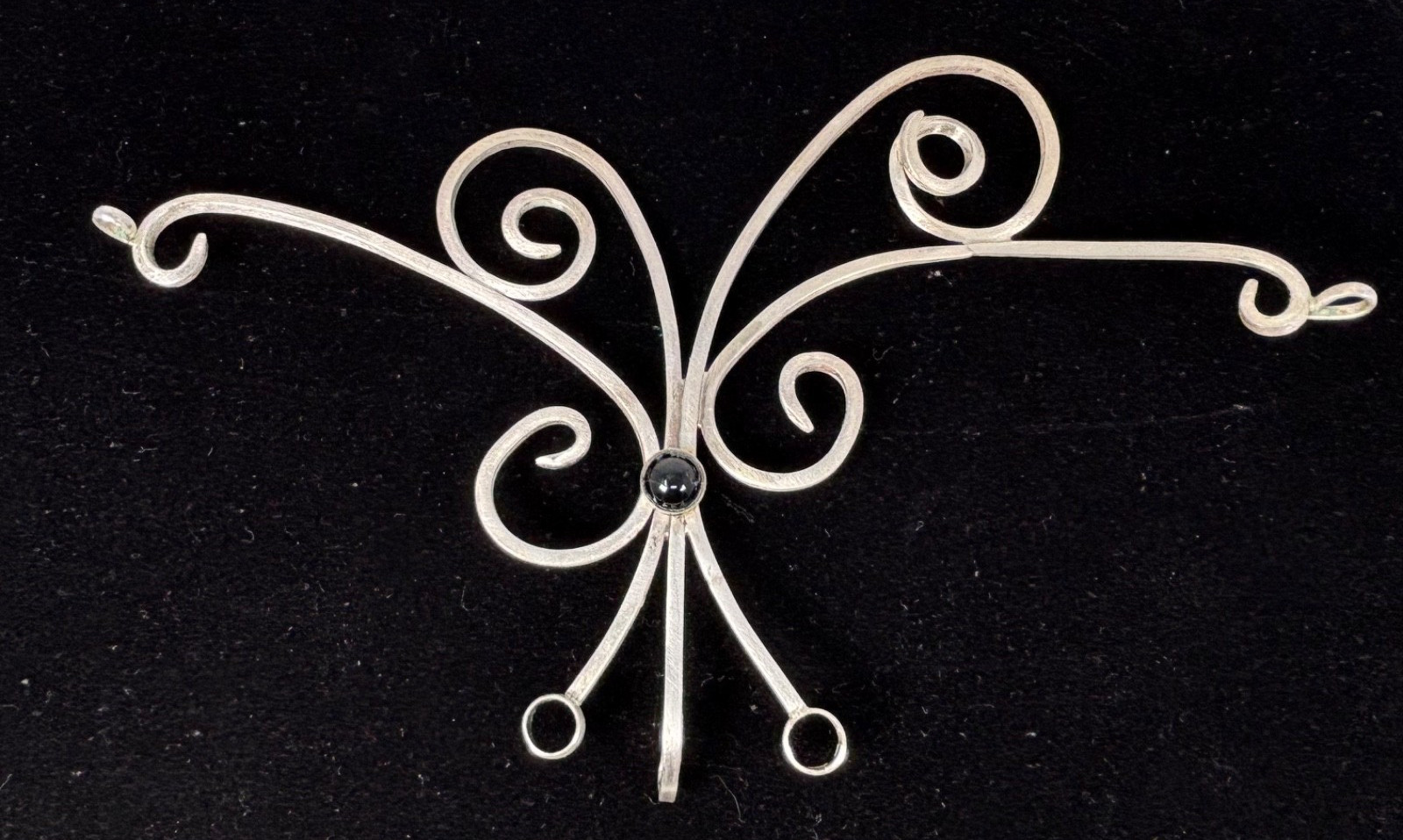VTG Raymond Rocklin Sculptor Sterling Wire Necklace Pendant Modernist Butterfly