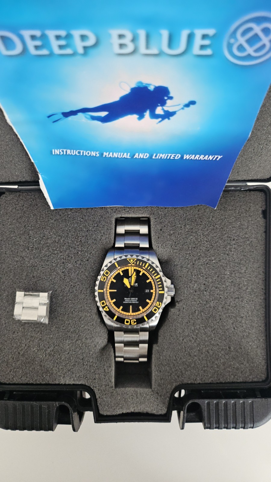 Deep Blue Master 2000 III Orange Lume Swiss Automatic Professional Divers Watch