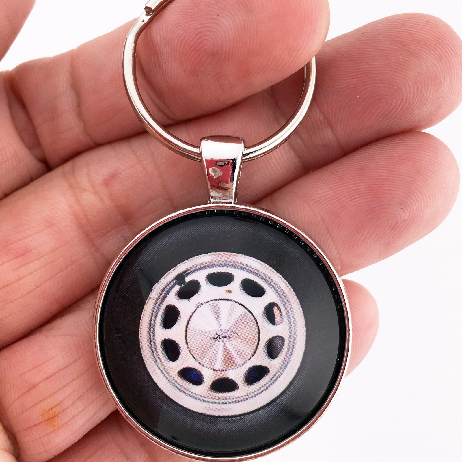 Vintage Ford Mustang Fox Body 10 Hole Wheel 1980’s 1.2″ Diameter Keychain