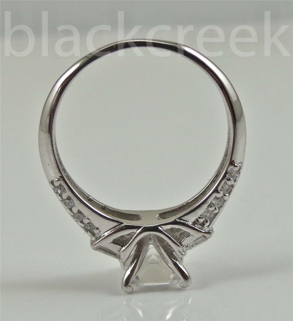 Silver 1.5ct Princess C.Z.Promise Ring Size 5/6/7/8/8.5/9/9.25/10/10.25