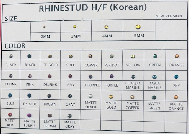 Hotfix rhinestones, rhinestuds, nailheads variety sizes 7200 PCs Misc size color