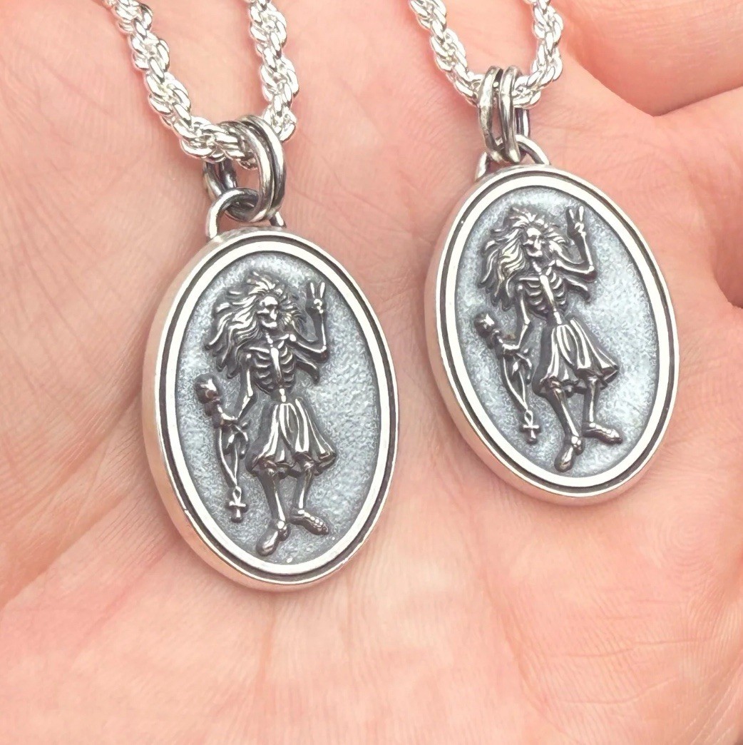 Hand Fabricated Silver Rosebud Pendant