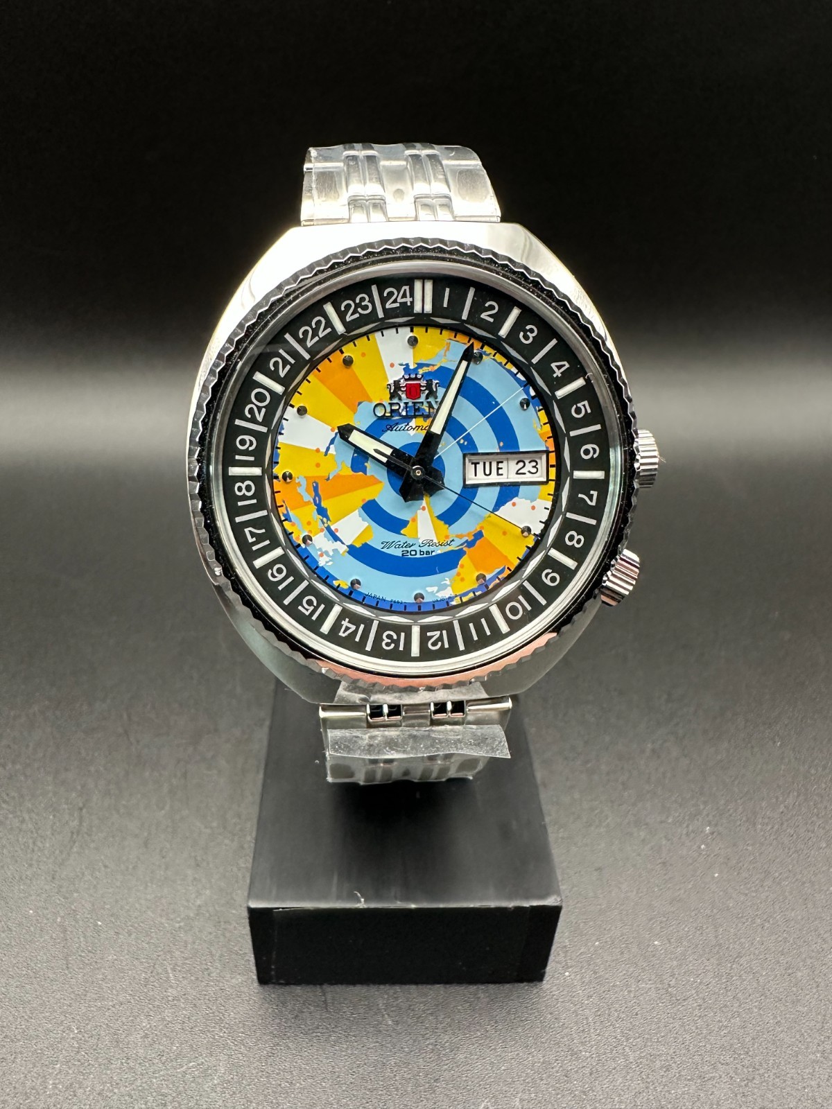 RARE Orient World Map Revival 44mm Automatic LE 487/1200 Men Watch RA-AA0E04Y09B