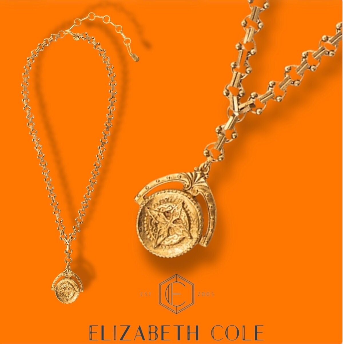 Elizabeth Cole Jewelry Shavon Necklace 24K Gold Plated