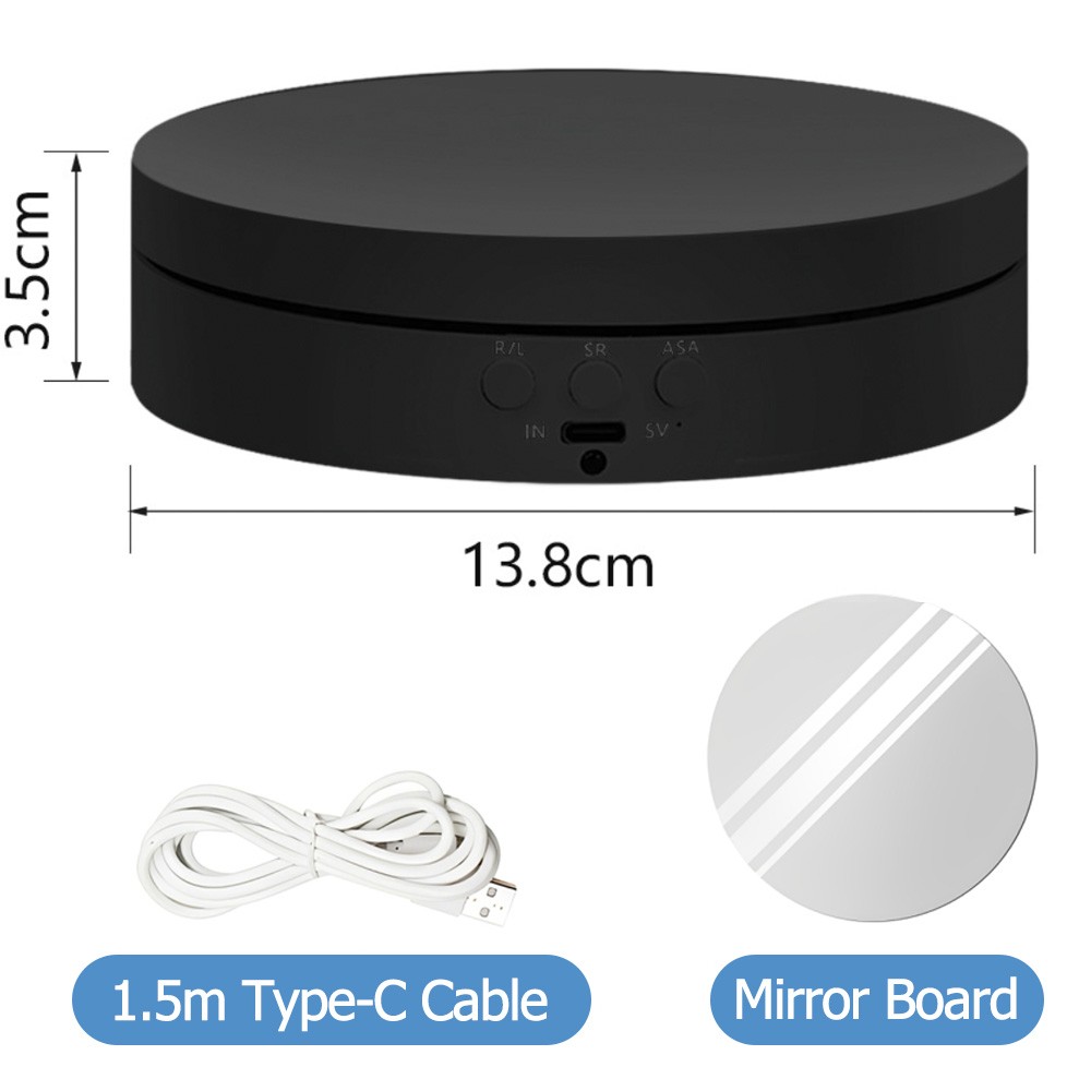 360° Electric Motorized Rotating Display Stand Jewelry Photography Show Holder