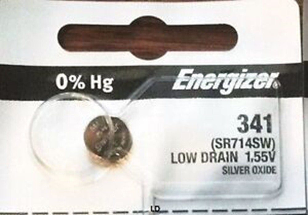 Five (5) Energizer 341 SR714SW 1.55V Mercury-Free Silver Oxide Watch Battery