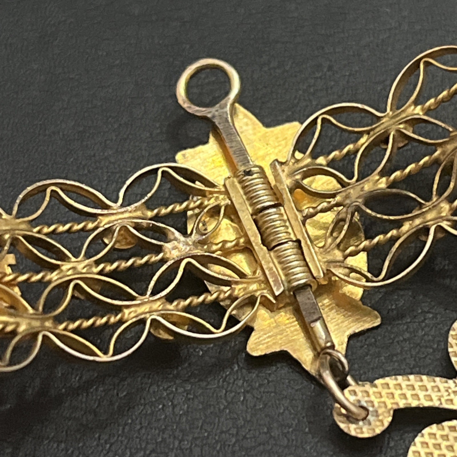 Antique Victorian Etruscan Gold Filled Greek Key Bangle Wedding Love Bracelet