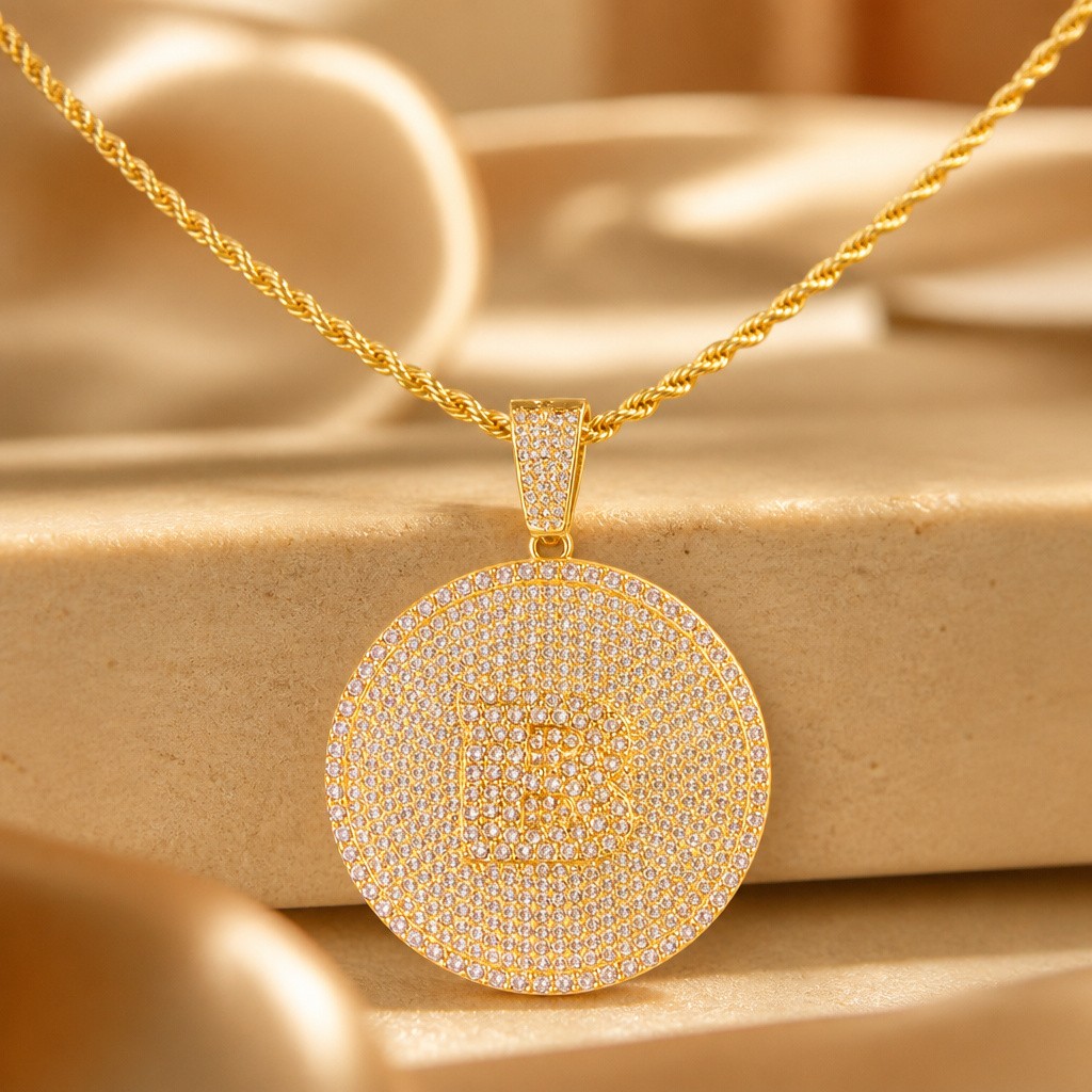 Iced Out Cuban Chain Necklace 14MM Prong Bling Initials Name Jewelry New